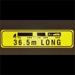 Reflective Aluminum Sign For Vehicle - 36.5M Long Vehicle Reflective Metal Truck Sign